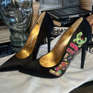 •SOLD! Rare Versace Crystal Vogue Heels